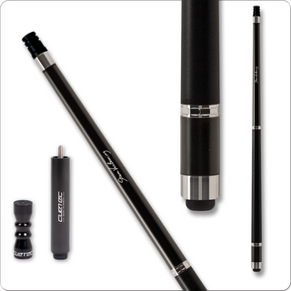 Cuetec CT941 Cynergy Cue – Carbon Fiber Shaft – Tiger Sniper Tip – Black Sparkle – Multiple Weights