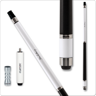 Cuetec CT942 Cynergy Cue – Pearl White – Carbon Fiber Shaft – Tiger Sniper Tip – Multiple Weights