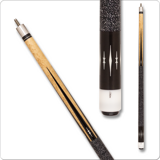 Schon CX02 Pool Cue – Birdseye Maple with Ebony Points & Diamond Inlays – 13mm Tip, 29" Maple Shaft