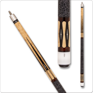 Schon CX48 Pool Cue – Birdseye Maple with Ebony & Micarta Diamond Inlays – 13mm Tip, 29" Shaft