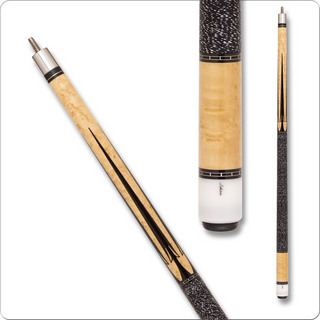 Schon CX53 Pool Cue – Birdseye Maple with Ebony Points – 13mm Tip – Piloted 5/16x14 Joint – 18oz to 21oz