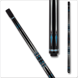 Fury FUAF04 AF Series Pool Cue – 12.5mm Carbon Fiber Shaft, Tempest Tip, Blue Diamond Inlays, Quick Release