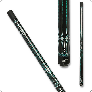 Fury FULC08 LC Series Pool Cue – 12.5mm Tempest Tip, Quick Release, Green & White Design