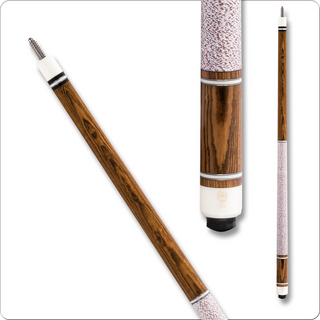 McDermott G224 Pool Cue – 29" G-Core Shaft, 13mm Navigator Black Medium Tip, Solid Bocote Wood with German Brass Rings (18–21oz)