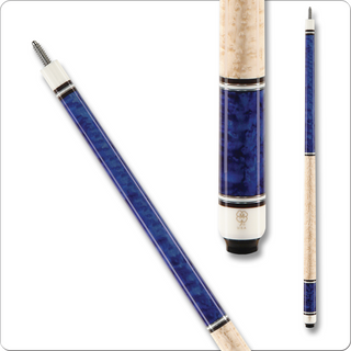 McDermott G230 Pool Cue – 29" G-Core Shaft, 13mm Navigator Black Medium Tip, Pacific Blue Stained Birdseye Maple with Double Silver Rings