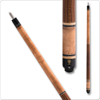 McDermott G327 G-Core Pool Cue – Birdseye Maple with Brown Lizard-Embossed Wrap – 18–21oz | Pro Billiard Stick