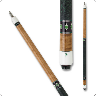 McDermott G436 Pool Cue – Birdseye Maple with Malachite Shamrock Inlays, G-Core Shaft, 13mm Navigator Tip