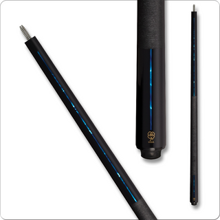 McDermott G521B G-Series Pool Cue – G-Core Shaft, Navigator Black Tip – Blue Pearl Inlays (18–21oz)