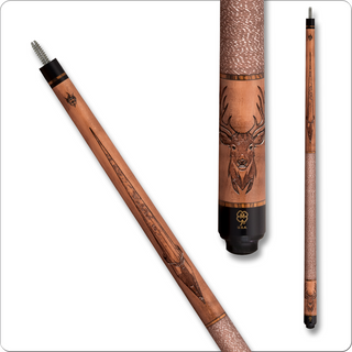 McDermott G522 G-Series Pool Cue – G-Core Shaft, 13mm Tip, Wildfire Buck Engraving