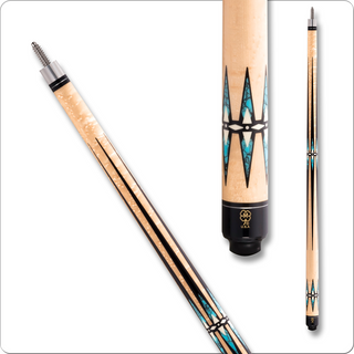 McDermott G605 Pool Cue – Birdseye Maple, Recon Ebony, Turquoise & Ivory Inlays – G-Core Shaft