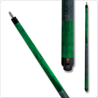 McDermott GS05 Emerald Green Pool Cue – 13mm Tiger Everest Tip, Maple Shaft, Black Irish Linen Wrap – 18oz/19oz/20oz/21oz
