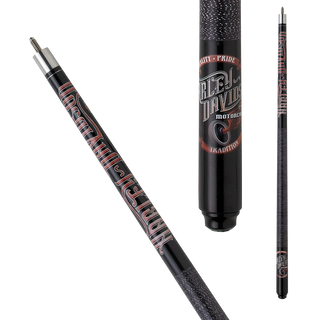 Harley-Davidson Winged Wheel Pool Cue – 13mm Tip, 29" Maple Shaft, 19oz