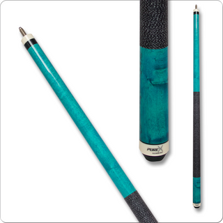 Players HXTC10 Pool Cue – Light Blue Stained Birdseye Maple with Low Deflection Shaft