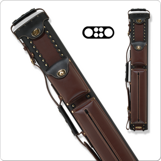 Instroke ISC24 Cowboy Cue Case – 2 Butts / 4 Shafts – Leather Hard Pool Cue Case