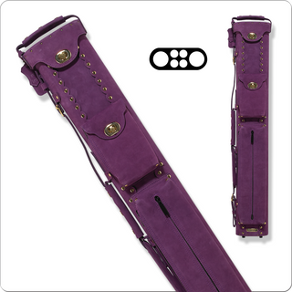 Instroke ISL24 Ladies Cue Case – Purple | 2 Butts & 4 Shafts | Stylish Leather Hard Case with Clasps