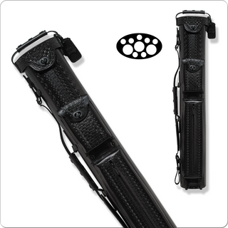Instroke ISSW37 Southwest Cue Case – Black | 3 Butts & 7 Shafts | Premium Leather Hard Pool Cue Case with Clasps