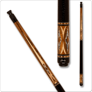 Jacoby JCB2503 HB3 V2 Cue | 12.75mm Tiger Everest Tip | Bocote & Birdseye Maple with White Buffalo Turquoise Inlays | Radial Pin | USA Made
