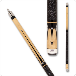 Joss JOS175 Cue – Ebony & Birdseye Maple Inlays with Mother of Pearl – 13mm Tip – 18–21oz – Piloted 5/16x14