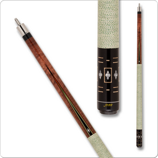 Joss JOS176 Cue – Ebony Points, Tiger Maple & MOP Diamonds – Pro Taper – 13mm Tip – 18–21oz – Piloted 5/16x14