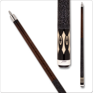Joss JOS201 Cue – Coffee Stained Maple, Double-Sided Diamond Inlays, 13mm Tip – 18–21oz – Piloted 5/16x14
