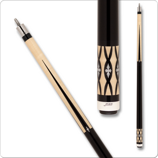 Joss JOS203 Cue – Maple with Black Points & Pearl Joss Diamonds, 13mm Tip – 18–21oz – Piloted 5/16x14