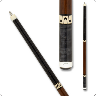 Joss JOS212 Limited Series Cue – Smoke Curly Maple & Rosewood Handle, Maple Inlays – 13mm Triangle Tip – 19oz – USA-Made