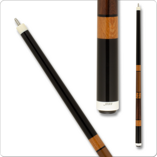 Joss JOS213 Limited Series Cue – Black Maple with Cumaru & Lacewood Rings – 13mm Triangle Tip – 19oz – Made in USA