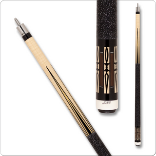 Joss JOS21 Cue – Ebony & Maple Points, Cocobolo Rings, Holly Inlays – 13mm Tip – 18–21oz – Piloted 5/16x14 Joint