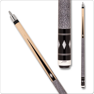 Joss JOS44 Cue – Curly Maple & Ebony with Pearlite Diamonds – 13mm Triangle/LePro Tip – Made in USA – 18–21oz