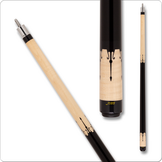 Joss JOS52 Pool Cue – Maple with Unique Black Inlays – 13mm Tip – 29" Hard Rock Maple Shaft – Piloted 5/16x14 Joint – Multiple Weights – Made in USA