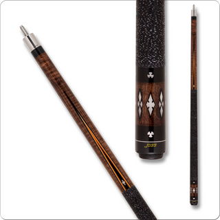 Joss JOS57 Pool Cue – Walnut Birch, Pearl Inlays, Irish Linen Wrap – 18oz to 21oz