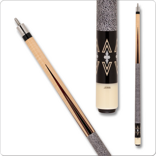 Joss JOSN7 Cue – Figured Flame Birch with Ebony Points, Mother of Pearl & Ivorine Inlays – 13mm Tip – 18–21oz – Made in USA