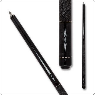 Pechauer JP2509 JP Series Cue – Carbon Pearl Inlays, 12.75mm Jade Tip, Hard Maple Shaft