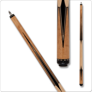 Pechauer JP2511 JP Series Cue – Natural Maple with Ebony Inlays, 12.75mm Jade Tip