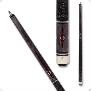 Pechauer JP2512 JP Series Cue – Smoke Maple with Red & Ivory Inlays, 12.75mm Jade Tip