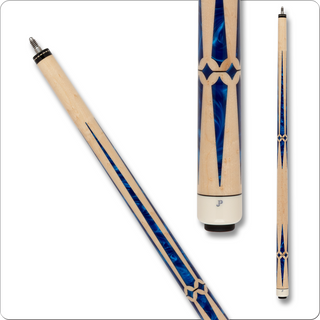 Pechauer JP2515 JP Series Cue – Blue Pearl Diamond Inlays with Floating Points, 12.75mm Tip