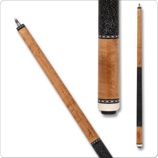 Pechauer JP25R03 Pro Series Cue – Natural Figured Maple, 12.75mm Jade Tip, Irish Linen Wrap