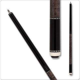 Pechauer JP25R04 Pro Series Cue – Ebony Stained Maple, Smoke Handle, 12.75mm Jade Tip