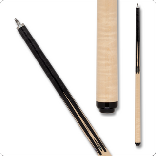Pechauer JP25R07 Pro Series Cue – Carbon-Stained Maple, Abalone Inlays, 12.75mm Tip