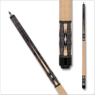 Pechauer JP25R09 Pro Series Cue – Smoke-Stained Maple, Pearl Diamonds, 12.75mm Tip