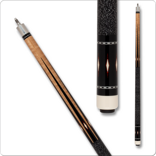 Pechauer JP25R14 Pro Series Cue – Cocobolo Framed Ivory Diamonds, Linen Wrap, 12.75mm Tip