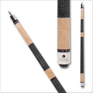 Lucasi L2000JB Jump Break Cue – Birdseye Maple – 13mm Bakelite Tip – Uni-Loc – Black Irish Linen Wrap