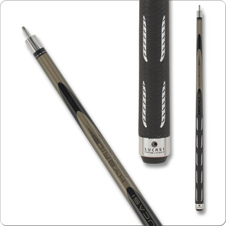 Lucasi LH40 Hybrid Cue – Uni-Loc – Kamui Tip – Hybrid Shaft – G5 Grip – Grey/Black/Silver Design