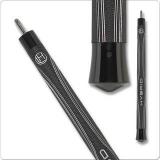 Lucasi LHAH5W Hybrid Air Hog Jump Cue – Uni-Loc – 14mm Bakelite Tip – G5 Grip – Black Implex Collar