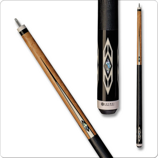 Lucasi LZC24 Custom Cue – 12.75mm Tiger Everest Tip, Zero Flexpoint Shaft, 29" Solid Maple, Uni-Loc Joint, Antique Birdseye Maple with Imitation Bone & Abalone Inlays (18oz–21oz)