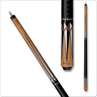 Lucasi LZC31 Custom Pool Cue – Birdseye Maple, Split Inlays, Snake Leather Wrap – 18oz to 21oz – $799 MSRP