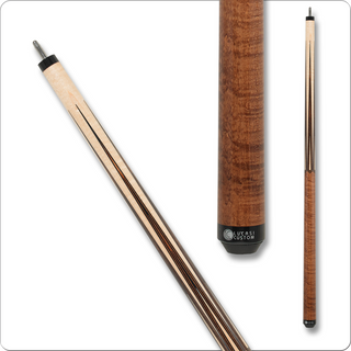 Lucasi LZSP02 Custom Sneaky Pete Cue – 18–21oz – Natural Stained Birdseye Maple – Zero Flexpoint Shaft – 12.75mm Tiger Everest Tip – Uni-Loc Joint – Lifetime Warranty