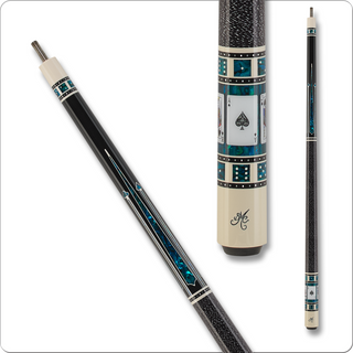 Meucci MECAS03 Cue – The Pro Shaft – Blue Paua Shell Dice Inlays – 12.5mm Tip – 18oz to 21oz