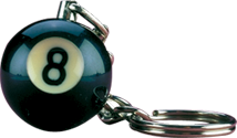 Action NI8BK1 8-Ball Key Chain | Classic Pool Ball Keyring