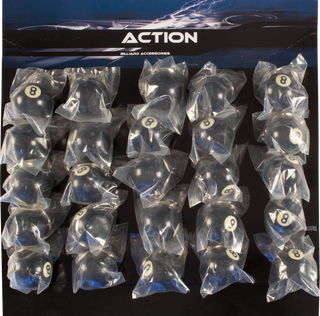 Action NI8SKR25 – 8-Ball Keychain Scuffer (Card of 25) | 1-Inch Cue Tip Scuffer Keychains for Retail & Players